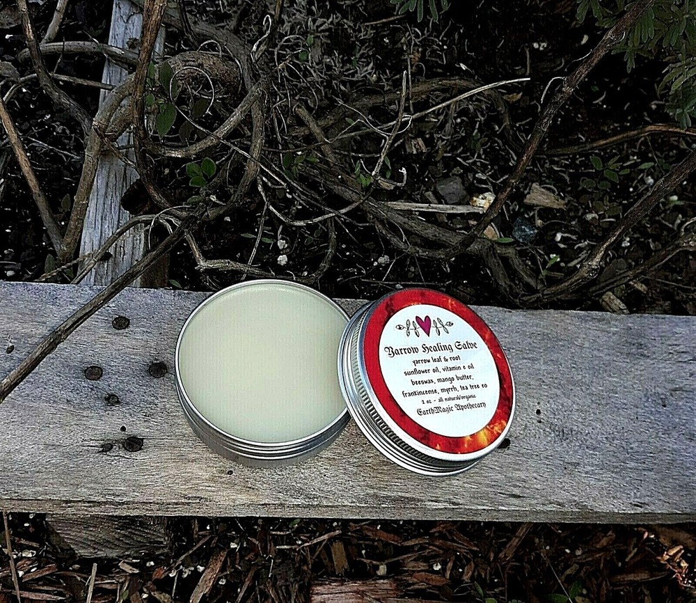 Yarrow Salve, Joint Pain, Muscle Pain, Rash, Arthritis, Bruising Balm, 1oz, 2oz