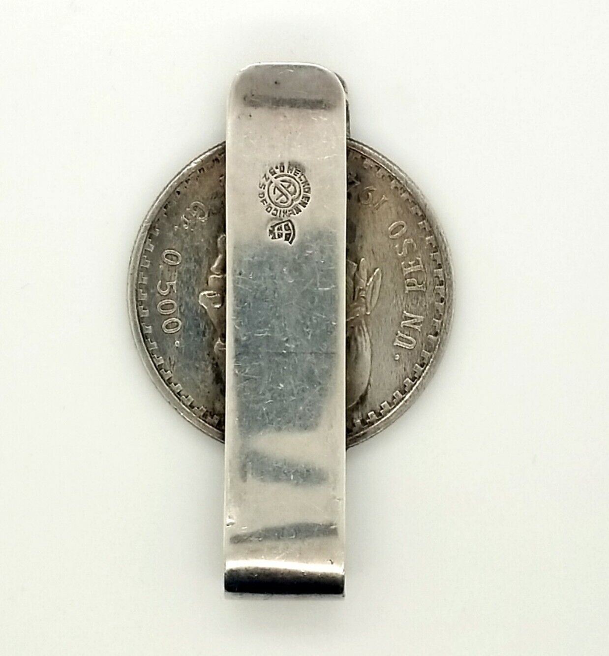 Mexican Silver Un Peso And Sterling Silver Money Clip eBay
