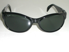 1980's VINTAGE B L RAY BAN W2754 BLACK G15 UNDERCURRENT WAYFARER SUNGLASSES NEW