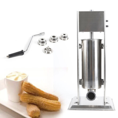 Heavy Duty 5L Commercial Electric Churro Maker Machine Restaurant+4 Nozzles USA