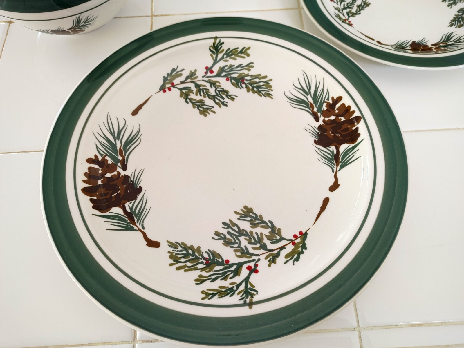 LL Bean Evergreen Dinner Plate Stoneware eBay