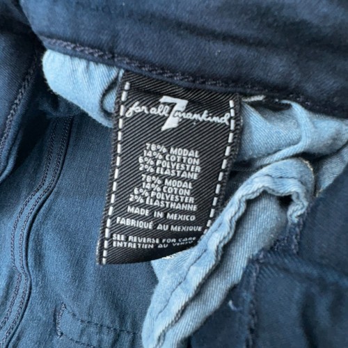 7 For All Mankind Jeans Men 32x32 Blue Slimmy Luxe Sport Stretch Straight Tag 34 - Picture 5 of 15