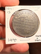 1914 / 1915 Made A Mason Medal - Issued
