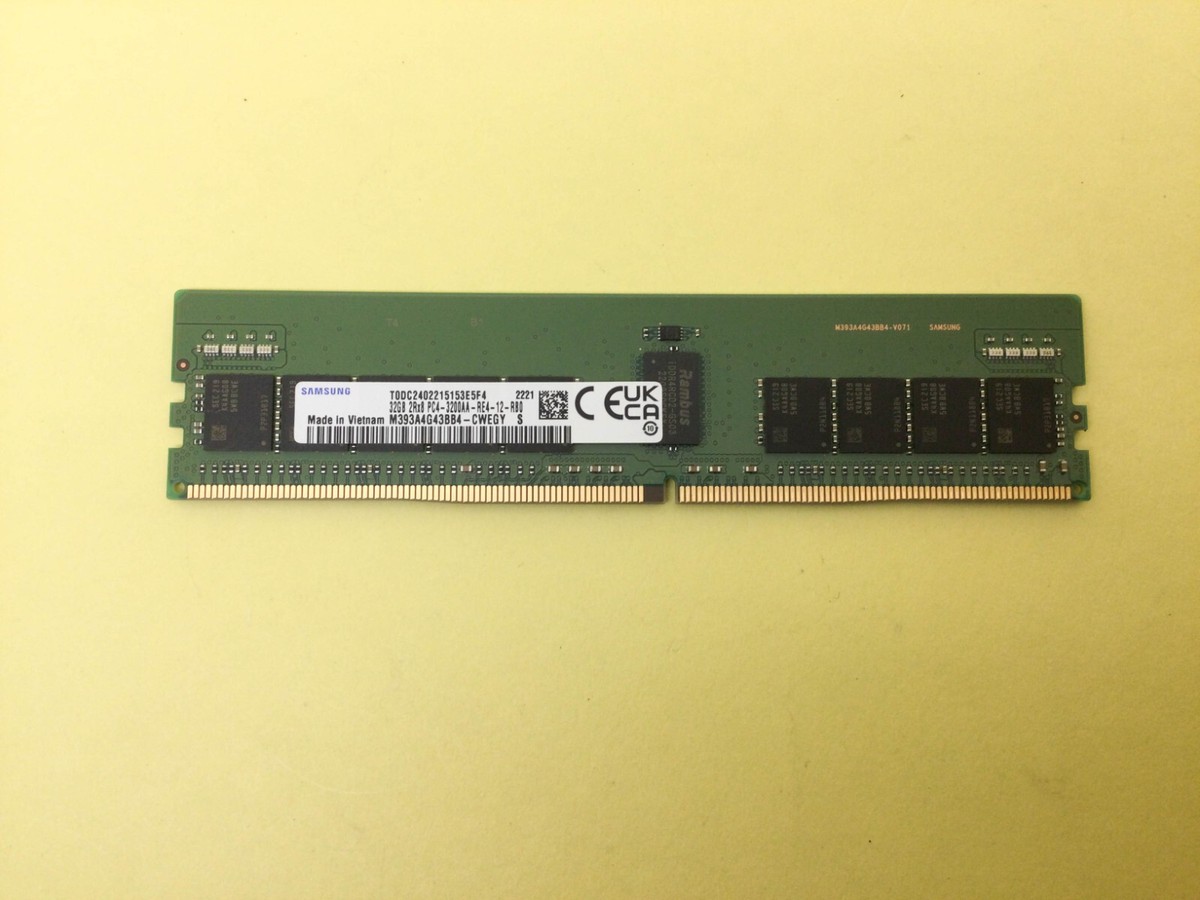 SAMSUNG 32GB (1X32GB) 2RX8 PC4-3200AA DDR4 SERVER MEMORY