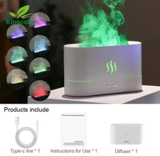 New Flame Aroma Diffuser Air Humidifier Ultrasonic Cool Mist Led White Oil Scent
