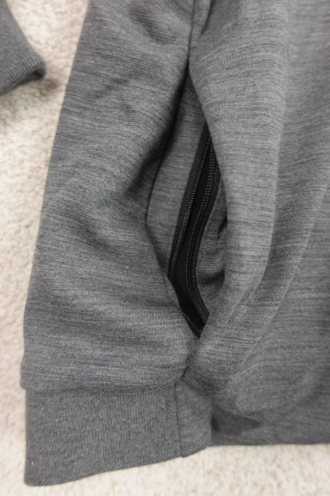 Rick Owens Giacca Bomber Uomo XXXL Grigio Lana Merino Reversibile Full Zip con Cappuccio