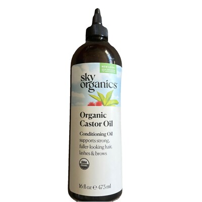 Sky  Castor Oil to Condition for Fuller-Looking Hair, Lashes,and Brows 16fl (J)
