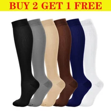 Compression Socks Stockings Womens Mens Knee High Medical 20-30 mmHG S/M-X/XL US