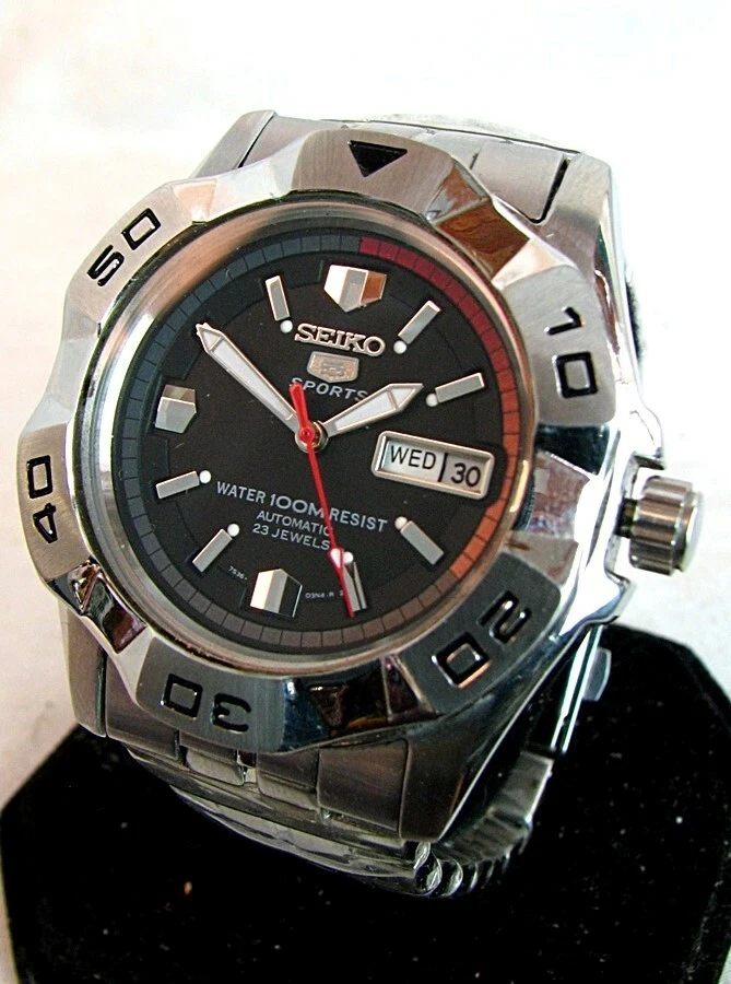 SEIKO 5 DIVE WATCH *100M 7S36-02L0* 23J AUTOMATIC !PERFECT CONDITION!
