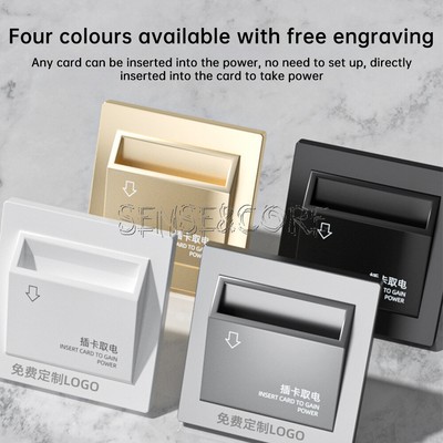 Hotel Keycard System Insert Card To Take Power Saving Energy AC180-250V 3-wire
