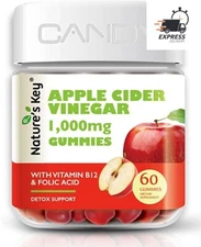 Nature's Key Apple Cider Vinegar Gummies for Detox and Cleanse Support - 60 Cts