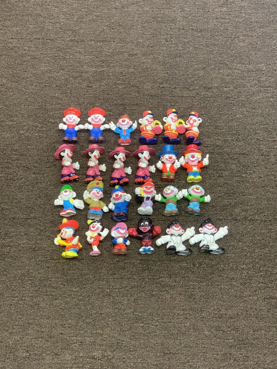 Huge 23 Piece Lot of Vintage Mego Clown Around PVC Clown Figures