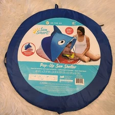 Sun Smart On The Go Pop Up Sun Shelter Shark for 6+ Months UPF 50+ beach tent 