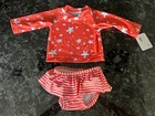 New Moon and Back By Hanna Andersson 3-6 Months Swimsuit with Long Sleeves