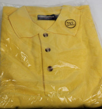 Master Uniform Yellow Mens Polo Golf Shirt Size 2XL Short Sleeve NEW