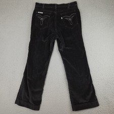 Vintage Levi's Movin' On Flare Pants Mens 36x30 Fits 32x29 Black Corduroy 70s
