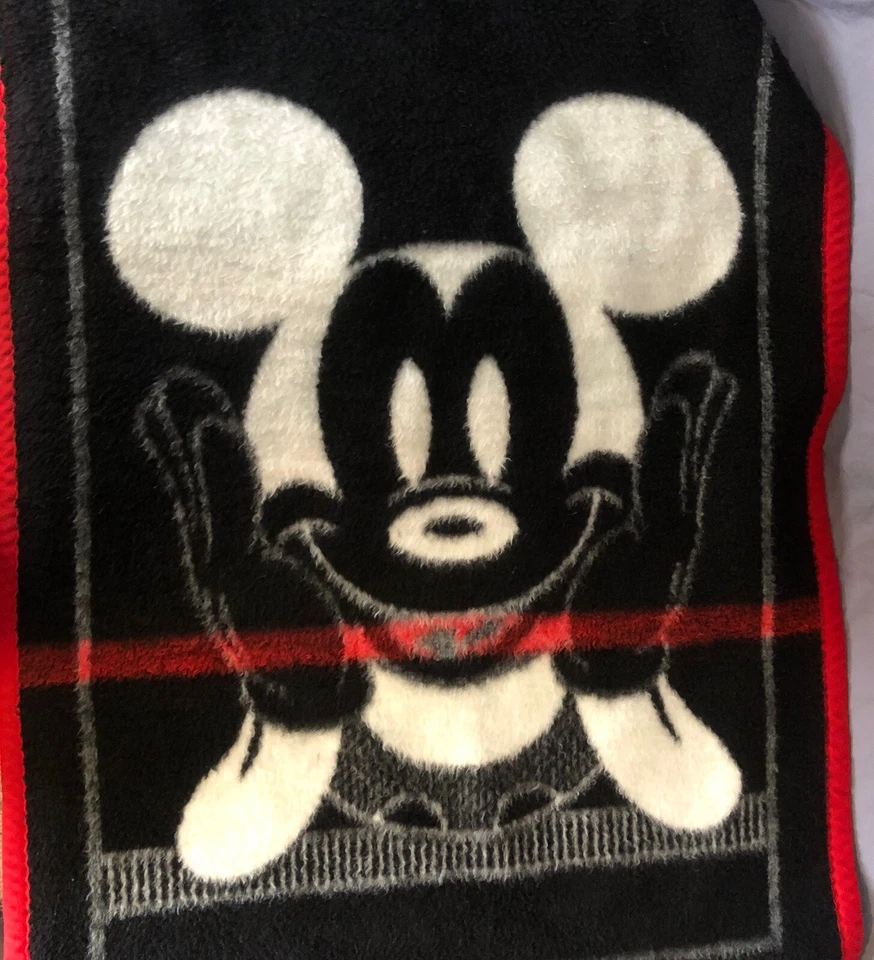 "Manta bebé cara Mickey Mouse Walt Disney Co de colección (terciopelo acrílico) 37x28""" Foto 2 de 4