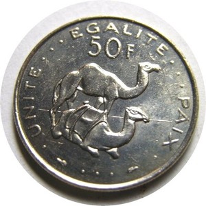 elf Djibouti 50 Francs 1982 Camel