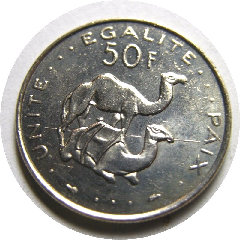 elf Djibouti 50 Francs 1982 Camel