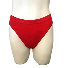 Victoria's Secret Cotton Wide Thick Signature Waistband Thong Bikini Panties S