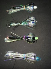 High Percentga Unrigged Salmon Trolling Flies Pack Of 4- 4” Unrigged