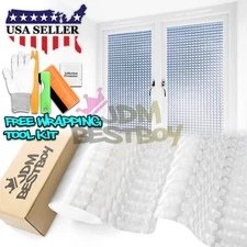 4FTx10FT Clear Cat Eye Frosted Film Glass Home Bathroom Window Security Privacy