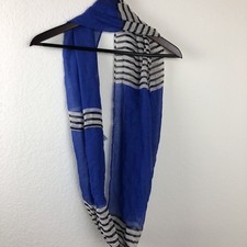 Infinity Womens Scarf, Blue and White