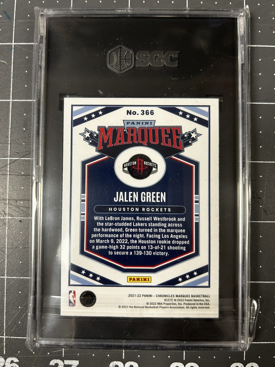 2021-22 Panini Chronicles - Marquee Jalen Green #366 (RC