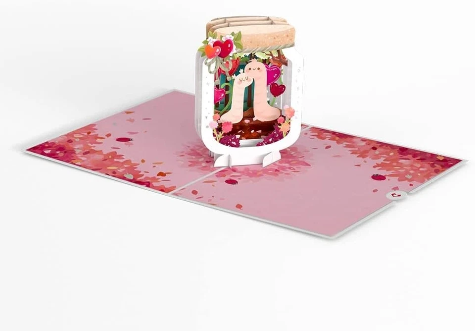 Lovepop "If I Were A Worm" Loved  One Valentine's Greetings Pop Up Card, 3D Card - Image 3 of 3