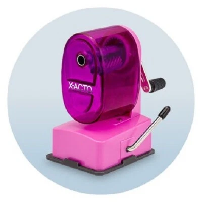 X-Acto Bulldog Vacuum Mount Manual Pencil Sharpener, PINK
