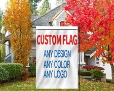 Custom Double-Sided Garden Flag Banner 12x18 inch size Any design/color