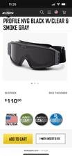ESS Profile NVG Black Goggles Military Issue - Clear and Tinted Lenses