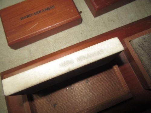 Vintage Hard & Soft Arkansas & Washita sharpening stone factory display set - Picture 5 of 13