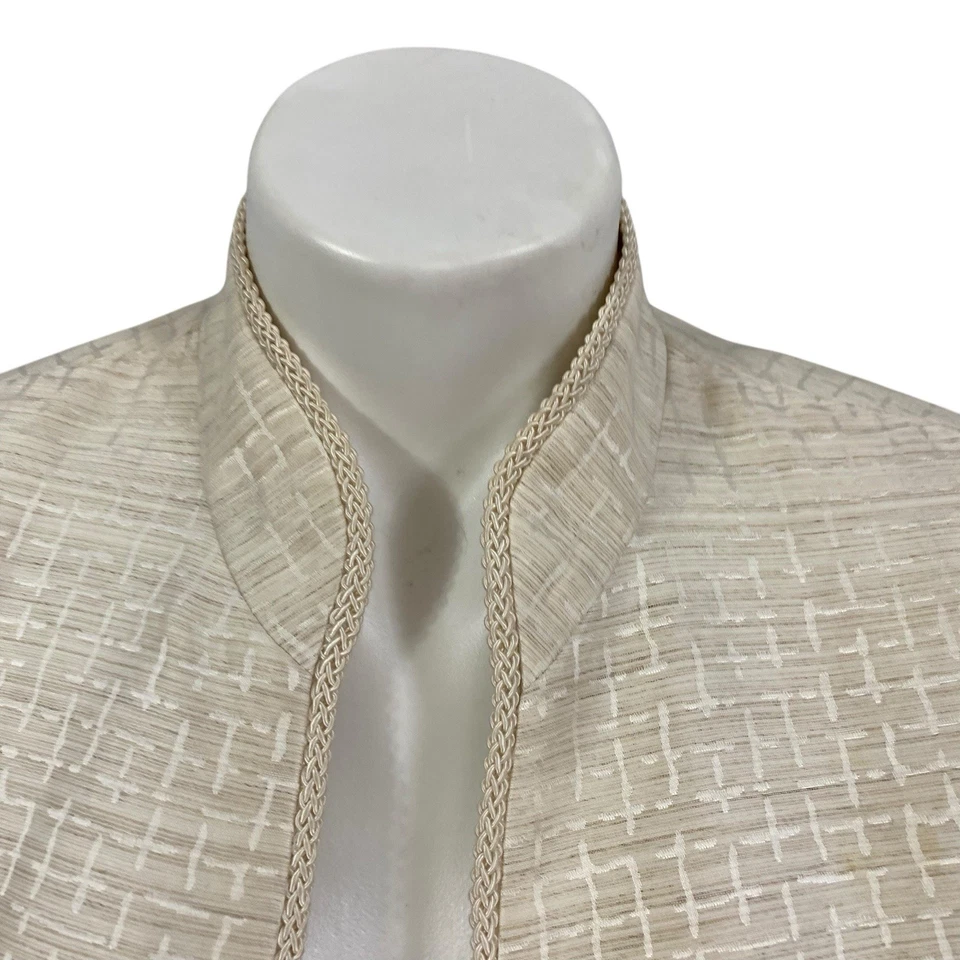 Blazer Worth para mujer talla 14P chaqueta crema oficina corpcore carrera trabajo ropa Foto 4 de 4