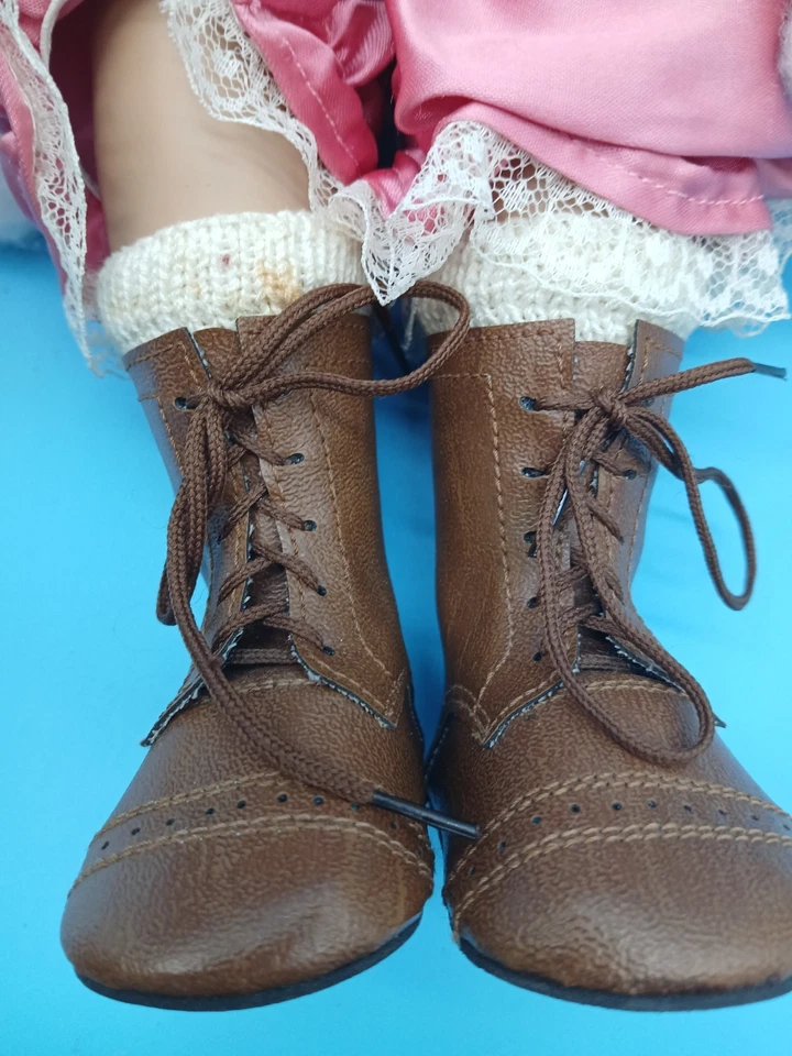 Muñeca Heidi Ott Vintage 18-20" Ropa Original Pelo Negro, Ojos Azules, Hoyuelos Foto 4 de 4