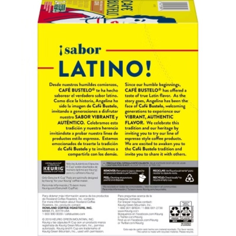 Café Bustelo Sweet & Creamy Café con Leche Coffee - Keurig K-Cup Pods - 24ct