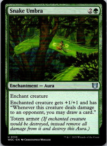 Magic the Gathering HP Snake Umbra Wilds of Eldraine Commander MTG Free Shipping