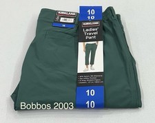 Kirkland Signature Women's Travel Pant, Green, Size 10