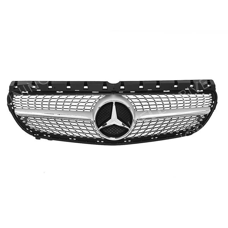 Silver Bumper Grille W/Star Fit For Mercedes Benz W246 15-19 B160 B180 B200 B250 - Image 2 of 4