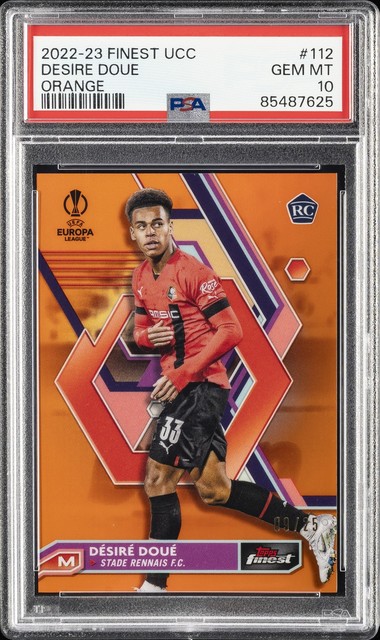 2022-23 TOPPS FINEST UEFA CLUB COMPETITIONS #112 DESIRE DOUE 9/25 PSA 10