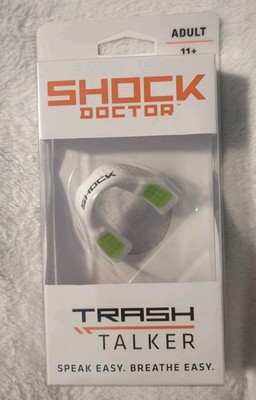 Shock Doctor Mouthguard Trash Talker, ADULT 11+ (White) Slim Fit - New