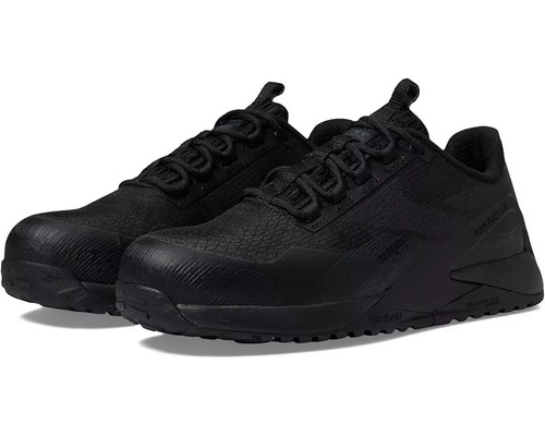 Zapatos de trabajo Reebok Work Nano X1 Adventure RB380 para mujer 10 negros punta comp FD1370 - Imagen 7 de 12
