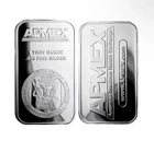 (2 pieces) APMEX Silver Bar 0.999 1 Troy ouce each. 2 Troy ounces total weight.