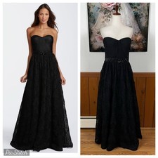 Beautiful Adrianna Papell Pleat Bodice Rosette Gown!