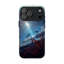 For iPhone / Galaxy / Pixel   Sky Octopus Fish Flying Fantasy Phone Case