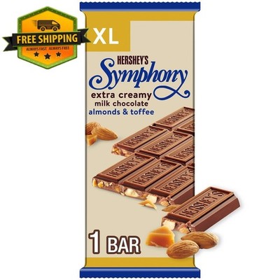 Hershey s Symphony Milk Chocolate Almonds & Toffee XL Candy Bar 4.25oz 16 Pieces