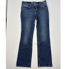 Wrangler  Ladies Bootcut Dark Wash Denim Jeans 09MWZDO size 7x32