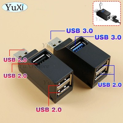 USB 3.0 Hub Adapter Splitter Multilink 1-3 Ports Kompakt