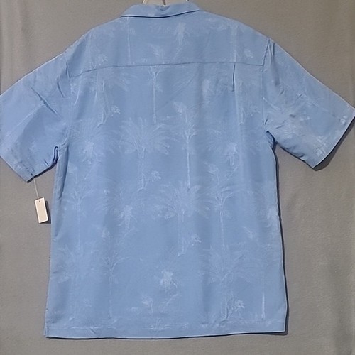 Joe Marlin Men's Blue Short Sleeve Button Up Hawaiian Shirt - Size - Large NWT - Picture 6 of 15