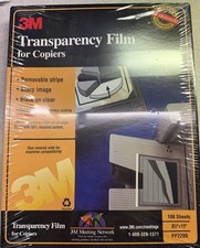 3M Transparency Film for Copiers PP2200 100 Sheets 8.5 x 11 Sealed in Box
